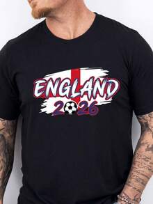 Camiseta de la Copa Mundial 2026, camiseta de fútbol a juego para toda la familia, camiseta de regalo para amantes del fútbol para hombre, camisa de verano para hombre, ropa de verano. - Negro - Ver 6