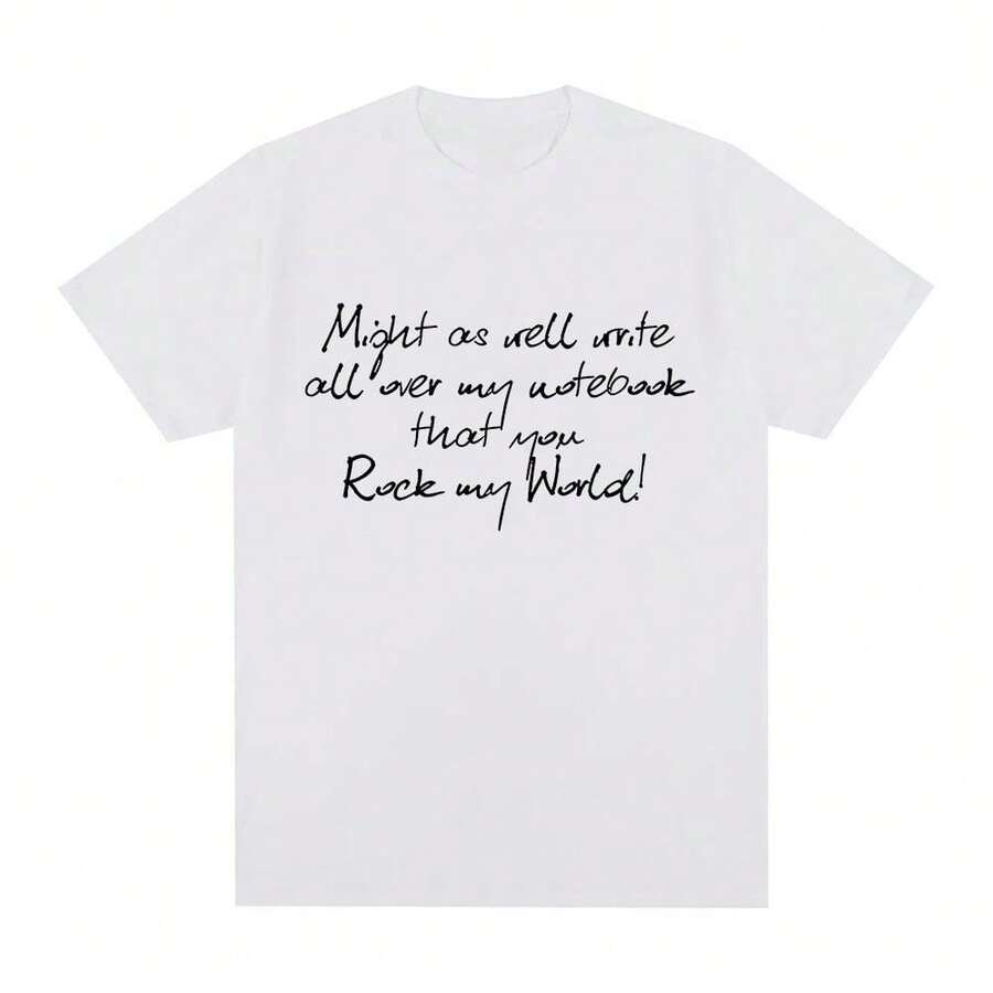 Camiseta con Estampado Gráfico de Wolf Alice, 100% Algodón, Estilo Rock, Streetwear, Frase Clásica, para Hombre y Mujer, Cuello Redondo, Casual, para Adultos, Verano - Blanco - Ver 1