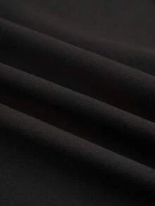 Camiseta de Mujer con Letras de París y Rayas Francesas - Corte Relajado, Manga Corta, Cuello Redondo con Rayas Horizontales Azul/Blanco y Estampado Rojo de París, Camiseta Casual para Looks Informales - Negro - Ver 5