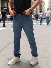 Men's Slim Fit Denim Jeans With Elastane And Lycra - 阿祖爾日報 - 查看 2