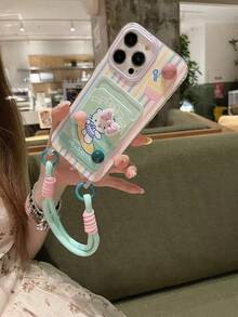 SANRIO 1組新款INS風滑板Hello Kitty卡夾附掛繩，3D蝴蝶結時尚多巴胺可愛Hello Kitty手機殼+3D紅色蝴蝶結，Kitty圖案卡夾附掛繩，多功能實用對比色設計，防水防震材質，適用於Apple 17系列、11/12/12pro、13/14/15、13pro/14pro/15pro、12pro Max/13pro Max/14pro Max/15pro Max、16、16pro、16pro Max、17、17pro、17pro Max手機殼 - 彩色 - 查看 2
