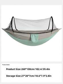 URBANWAVE Pop-Up Camping Hammock With Mosquito Net, Quick Setup Outdoor Swing Bed, 700 Lbs Weight Capacity Portable Parachute Nylon Hammock - Mosquito Net Money - View 11