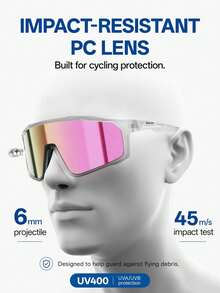 SCVCN Fashion Outdoor Cycling Glasses, Unisex, Suitable For Mountain Biking, Outdoor Activities Such As Hiking, Running, Golf, Camping, Sunbathing, Etc. - Multicolor - View 5