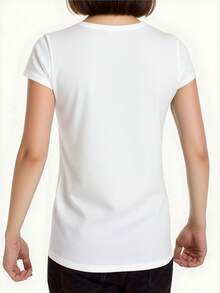 Women's Short-Sleeved Crew Neck T-Shirt, 1 Piece, Available In 3 Colors: Gray, White, And Black. 100% Polyester. Features A Brooklyn Bridge Print. Suitable For Everyday Casual Wear, Commuting, Outdoor Activities, Gatherings With Friends, Relaxing With Family, College Events, Vacation Outfits, New Year's Eve Family Dinners, And New Year's Parties. Local Shipping Available. - 白色 - 查看 4