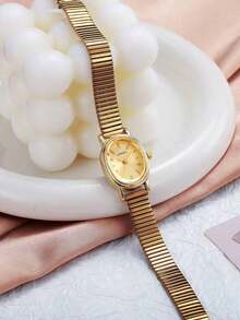 New Fashion Wristwatch For Women, Vintage Quartz Watch, Luxurious, Minimalist, Elegant, Lightweight And Versatile, Suitable For Daily Wear, Birthday Gift, Party, Festive Gathering, Ideal Gift For Yourself Or Friends - 深灰色 - 查看 10