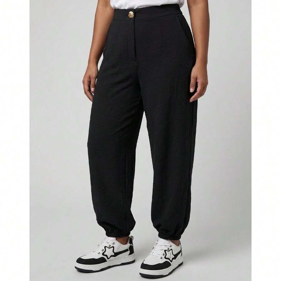 Pantalón Mujer Moda Jogger Negro Stfashion 52405809 - Negro - Ver 1