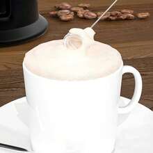 Espumador de Leite Elétrico Portátil de Mão, Batedor de Aço Inoxidável, Espumador de Leite Recarregável de 3 Velocidades, Adequado para Latte, Cappuccino, Chocolate Quente, Ovos e Mais, Produz Facilmente Espuma Rica e Cremosa. - Multicolorido - Visão 9
