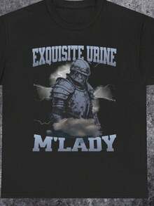 Camiseta retro de estilo americano para verano, camiseta divertida con estampado, regalo gracioso y peculiar, camiseta pirata de Hard Bones Meme.| Desinflado y ligeramente atrevido, con un cuello redondo relajado, tela ligeramente elástica, corte regular, muy adecuado para hombres, ideal para reuniones en casa y fiestas. - Negro - Ver 1