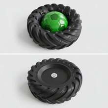 Tire Shaped Dog Chew Toy Squeaky Interactive Puppy Teething Toy Durable Relief Anxiety Pet Stress Relief Entertainment Play Toy - Multicolor - View 5