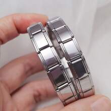 Set Gelang Elastis Stainless Steel 18cm Isi 10 Buah/Set, Permukaan Halus, Gaya Minimalis, Dapat Disesuaikan, Dapat Diganti, Desain yang Dapat Dikustomisasi, Cocok untuk Pemakaian Sehari-hari Pria dan Wanita, Aksesori Pesta - Baja - View 7