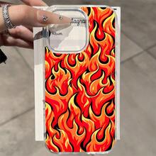 Funda para teléfono - Funda magnética para teléfono. 1 funda para teléfono con diseño de llama, compatible con Apple  17 16 15 14 13 12 11 PRO MAX. Funda para teléfono a prueba de golpes y caídas, moderna y elegante, se puede regalar a amigos. - transparente - Ver 8