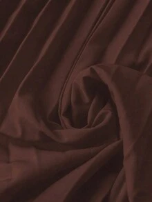 XHEGlowEve 1 pieza Vestido de trayecto con pliegues, con decoración de remaches en el dobladillo, para mujer, conjunto de mujer de manga larga y largo maxiXHE - Óxido marrón - Ver 5