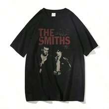 Camiseta de hombre JRJZ Fashion impresa Smiths, camiseta vintage de algodón, streetwear alternativa, camiseta oversized ROLI - Albaricoque - Ver 9