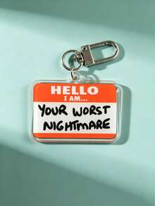 Father's Day Gift Idea: Unique "Your Biggest Nightmare" Designer Acrylic Keychain - Cool And Distinctive Accessory, The Perfect Father's Day Gift For Dad! - Transparent - View 4
