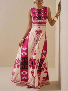 Women Midi Dresses - 紫紅色 - 查看 7