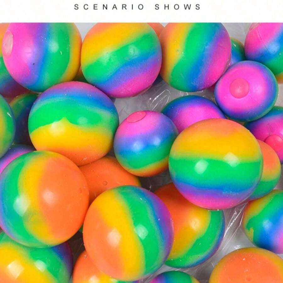 1pc. Rainbow Stress Relief Ball Toy Slow Rebound Squeeze Toy, Cheese Squishy, Squishy Dumpling, Fidget, Squishy