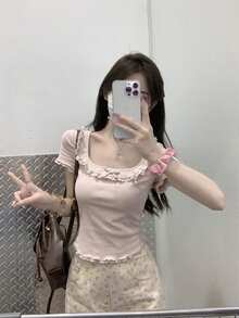 Women Tops - Pink - View 3