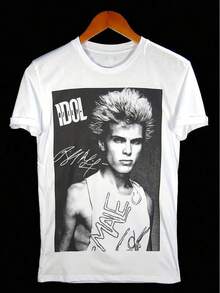 Billy Idol T-Shirt, British Musician And Electronic Rock Superstar, Fashion Short Sleeve T-Shirts For Men And Women In All Seasons, 220gLayeras De Mujer Algodon Blusas Frescas Para El Calor Blusas Dama Playeras De Dama Playeras Mujer Blusa Blanca Playeras Basicas De Mujer Blusas Oversize Para Dama Playeras Oversize De Mujer  Y2k Mujer Verano Camisetas De Mujer Algodón Playeras Para Mujer Blusas Casuales Para Dama Envio Nacional - Blanco - Ver 8