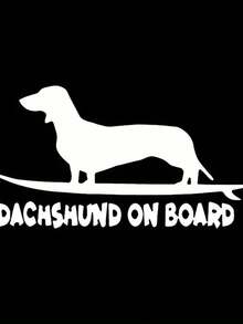 1 pieza Pegatina extraíble y resistente al agua con decoración de perro mascota Dachshund para el hogar, coche, ventana del coche o carrocería - Perro tejonero - Ver 6