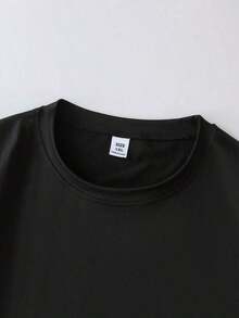 Plus Size Women's Casual Cat Print T-Shirt, Suitable For Everyday Wear, Outings, Vacations, Summer, Beach Parties, Music Festivals, Holidays And Other Events. Color: Black - 黑色 - 查看 6