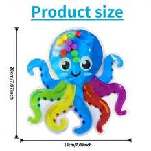 Tablero Sensorial de Pulpo para Bebés de 1-3 Años, Juguete de Educación Temprana Montessori de Clasificación y Emparejamiento de Colores, Entrenamiento de Habilidades Motoras Finas, Alivio del Estrés, Tablero Silencioso Portátil para Viajes en Coche, Juguete Educativo Calmante, Regalo de Iluminación Preescolar para Niños y Niñas - Multicolor - Ver 8