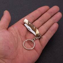 Zebra Wood & Pure Copper Handle Mini Utility Cutter, Sharp Micro Keychain Pendant Portable Parcel Unboxing Tool - Brass Version: Zebrawood + Box - View 3