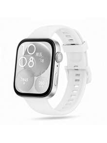 2件裝時尚透氣鏤空黑白手錶錶帶，適用於 Watch Fit3 4 4Pro，休閒運動風耐用簡約智能手錶錶帶配件，適合日常與戶外運動多功能使用 - 黑與白 - 查看 3