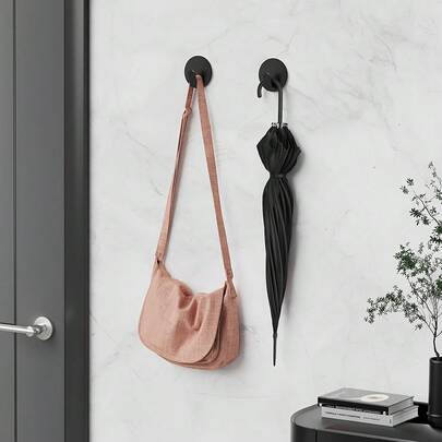 Gancho de toalla moderno y minimalista montado en la pared - Ganchos adhesivos para toallas de fácil instalación para baño y cocina - Accesorios de baño/ducha duraderos para colgar ropa de dormir, ropa, sombreros y llaveros