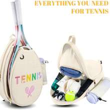 Tennis Bags For Women Girl, Tennis Sling Crossbody Backpack, Water Resistant Tennis Bag For Pickleball, Tennis, Racketball - Multicolor - View 2