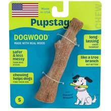 Dogwood Dog Chew Toy For Moderate Chewers - Real Wood Blend, Natural Flavor Texture, Small Size 5.4, Made In USA, Durable , Natural Brown Color, Perfect For Indoor Outdoor Play - Small Pack Of 1 - View 1
