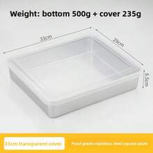 3pcs Set [1 Mold + 2 Cake Spatulas] Rectangular Tiramisu Cake Tray Mold And Accessories Set, Lightweight Dessert Tools With Stable Base - Essential For Tiramisu, Cheesecake And Mousse Cake, Perfect For Bakers And Home Baking Enthusiasts, Please Note The Marked Dimensions - Multicolor - View 15