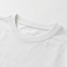 Playera/Camiseta 100% algodón  Hombres Camiseta con estampado de slogan - Blanco - Ver 2