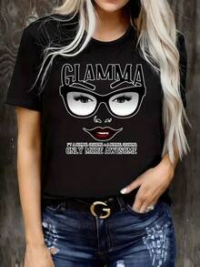 Camisetas Y2K nuevas 20262026 Women's New Popular Casual T-Shirt Glamma It A Normal Grandma A Normal Grandma Only More Awesome T Shirt Women Fashion Graphic Tee Black Casual Top Fun Printed Round Neck Short Sleeved Women's T-Shirt Suitable For Sports Eventsholiday Partiesoutingssports And Other Holiday Gifts,blusas para mujer,playeras de mujer,blusas,playeras de hombre,playera de hombre,vestidos casuales para mujer elegante,Camiseta estampada,camisas para niño,playeras de niño,tops para adolescentes,conjuntos para niña - Negro - Ver 6