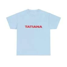 Tate Mcrae Tatiana Merch Slogan Unisex-shirt - Tate Mcrae 'TATIANA'-Shirt Tee, Y2K Aesthetic, Stylish Tshirt Print, 2000s Style Top - Negro - Ver 4