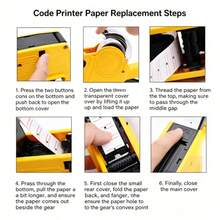 Single Line 8-Digit EOS 5500 Price Labeling Machine With Protective Cover, Supports English Coding, Lightweight And Easy To Operate, Suitable For Price Labels, Product Labels And Shelf Pricing, Durable And Practical, Suitable For Retail Stores, Supermarkets And Shops - Yellow - View 10