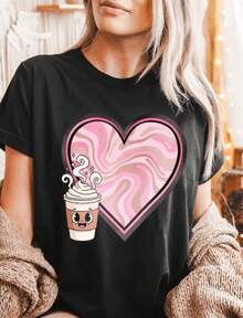 Camiseta "Heartbreaker Kinda Girl" para el Día de San Valentín, Camisetas "Kinda Girl", Regalo para Ella, Camiseta "Heart Breaker", Camisetas de San Valentín, Camisetas para Enamorados, Transpirable y cómoda. - Negro 6 - Ver 6
