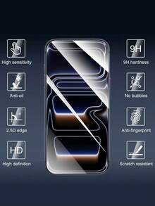 MIGAE 3 Packs Full Screen Tempered Glass Screen Protector Compatible With IPhone 17 Pro Max, 17 Air, 16, 16 Plus, 16 Pro, 16 Pro Max, 15, 14, 13, 12, 11 Pro Max, X, XS, XR, Mini, 7, 8, 14 Plus. Also Compatible With 14, 15 Pro Max Screen Protectors. - Clear - View 3