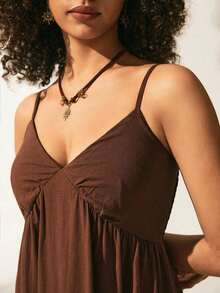 Women Midi Dresses - Brown Oxide - View 4
