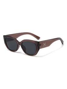 1 chiếc kính râm nữ, gọng oval phong cách retro, chất liệu cao cấp, phù hợp đeo hàng ngày, đi làm, lái xe, du lịch, đi biển, đa năng - Nhiều màu - Xem 14