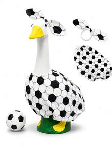 23-Inch Goose Costume Set, Football Print Body Cover And Bow Headband, Sports Themed Outdoor Yard Decor Goose Outfit, Suitable For Football World Cup Holiday (Goose Not Included) - Multiple Styles - View 8