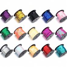 Pita Payet Warna-warni 100 Yard/Gulungan, Pita Payet Bulat Datar Mengkilap - Payet Berkilau Laser, Cocok untuk Jahitan Pita DIY, Aksesoris Pakaian, Kerajinan Putri Duyung, Dekorasi Kemasan Hadiah, Dekorasi Liburan - payet - View 7
