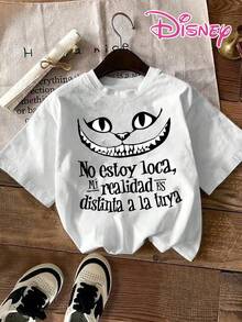 Disney Licensed, Best-Selling Women's Print: Minnie Mouse Head, Diamond Sparkle, Bow, Fashionable And Cute Printed Short-Sleeved Crew Neck T-Shirt. Crew Neck, Casual, Comfortable, Stylish, And Versatile, Suitable For Spring, Summer, And Autumn. Optimistic Design, Elastic Fabric. - trắng - Xem 1