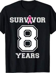 Camiseta para Mujeres Sobrevivientes del Cáncer de Mama (5 Años Libres de Enfermedad) Transpirable y cómoda - Negro 8 - Ver 6