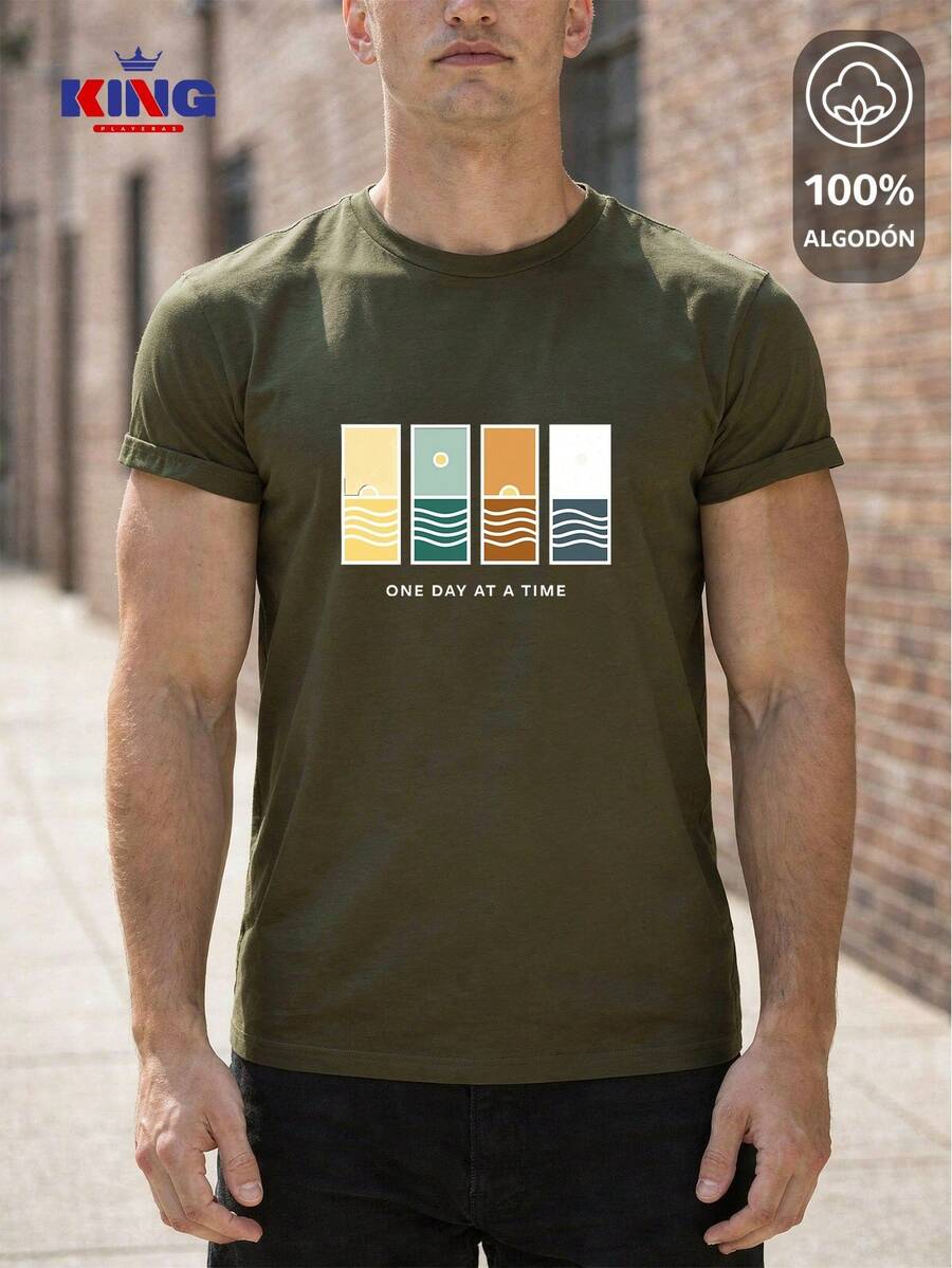 King T-shirt Men T-Shirts - Army Green - View 1