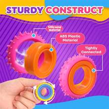 6/12 Buah Cincin Mainan Sensorik Silikon - Cincin Tanpa Suara untuk Ruang Kelas, Suvenir Pesta, dan Isian Piñata, Mainan Penghilang Stres yang Hebat, Hadiah Ulang Tahun, Hadiah Liburan, Hadiah, Suvenir - MultiWarna - View 5