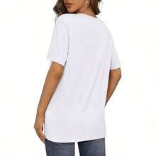 Summer T-Shirt For Pregnant Women 100% Cotton, Maternity T-Shirt, Mother's Day T-Shirt, Printed T-Shirts 100% Cotton For Women, Spring/Summer Graphic T-Shirts For Women, Breathable And Comfortable. - 孕婦襯衫006 - 查看 7