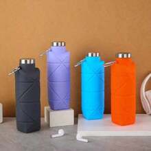 Reusable & Portable Collapsible Bottle/Cup (With Leak-Proof) - Silicone Foldable Travel Bottle (Upgraded Design); Fitness, Camping, Hiking, Travel, And Various Sports; Lightweight And Durable. 6NXS - Quả cam - Xem 7