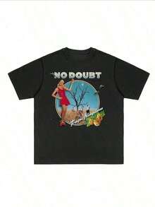 Camiseta de Hombre con Diseño Gráfico de la Banda Tragic Kingdom, Estilo Vintage Cultura Maya No Doubt, 100% Algodón Grueso, Diseño Retro Único, Perfecta para Conciertos y Uso Casual, Regalo Ideal para Fanáticos de la Música y Amantes de la Nostalgia de los 90, Ropa de Verano para Mujer LILNCamiseta Algodón - Blanco - Ver 8