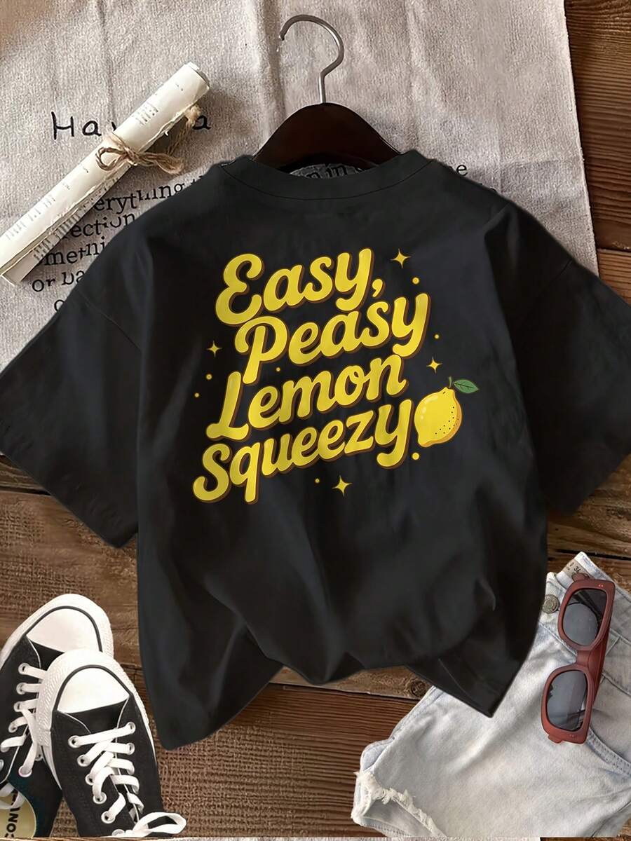 % algodón, estilo direccional T02 Camiseta de cuello redondo con estampado de letras 1657 en la espalda, estilo deportivo casual para mujer, manga corta para primavera y verano, adecuada para todas las estaciones, se puede usar como capa interior en primavera y otoño o sola en verano, unisex, perfecta para novias, algodón de alto gramaje, top de estilo de marca a. - Negro - Ver 1