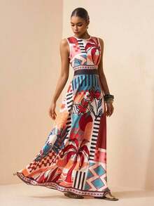 Women Midi Dresses - 棕色 - 查看 6